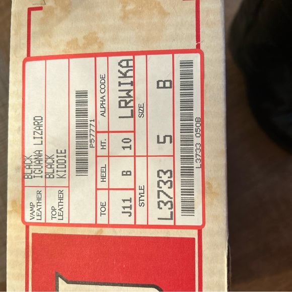 Justin Size 5 B.  Black Iguana Lizard boot, womens - Picture 2 of 7